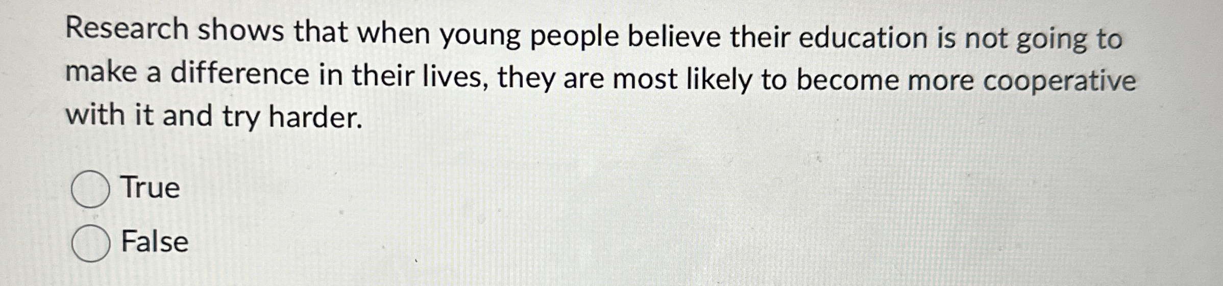 Research shows that when young people believe their | Chegg.com