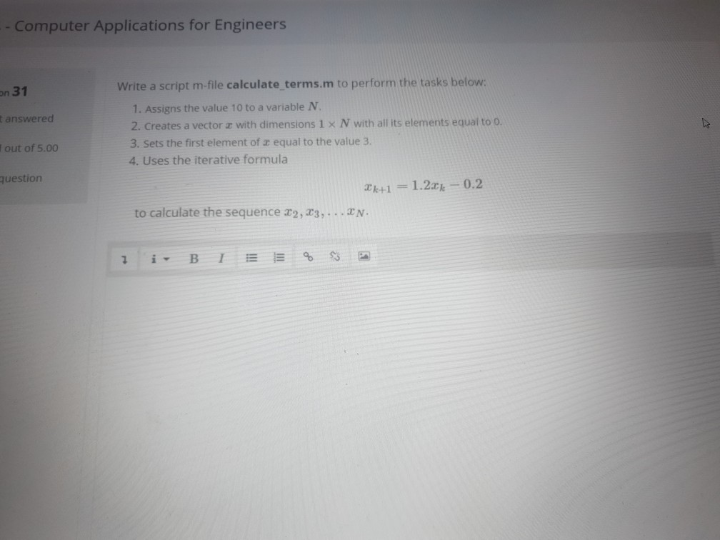Solved - Computer Applications for Engineers on 31 Canswered | Chegg.com