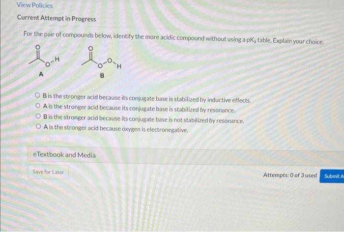 Solved Current Attempt In Progress For The Pair Of Compounds | Chegg.com