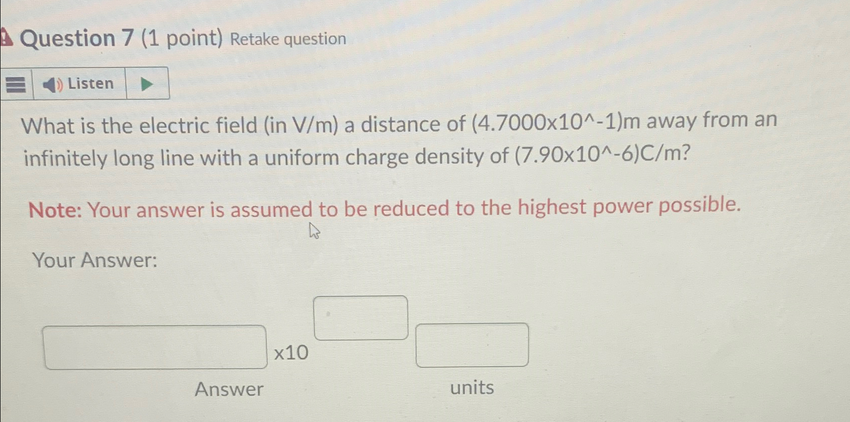 Solved Question 7 (1 ﻿point) ﻿Retake questionWhat is the | Chegg.com