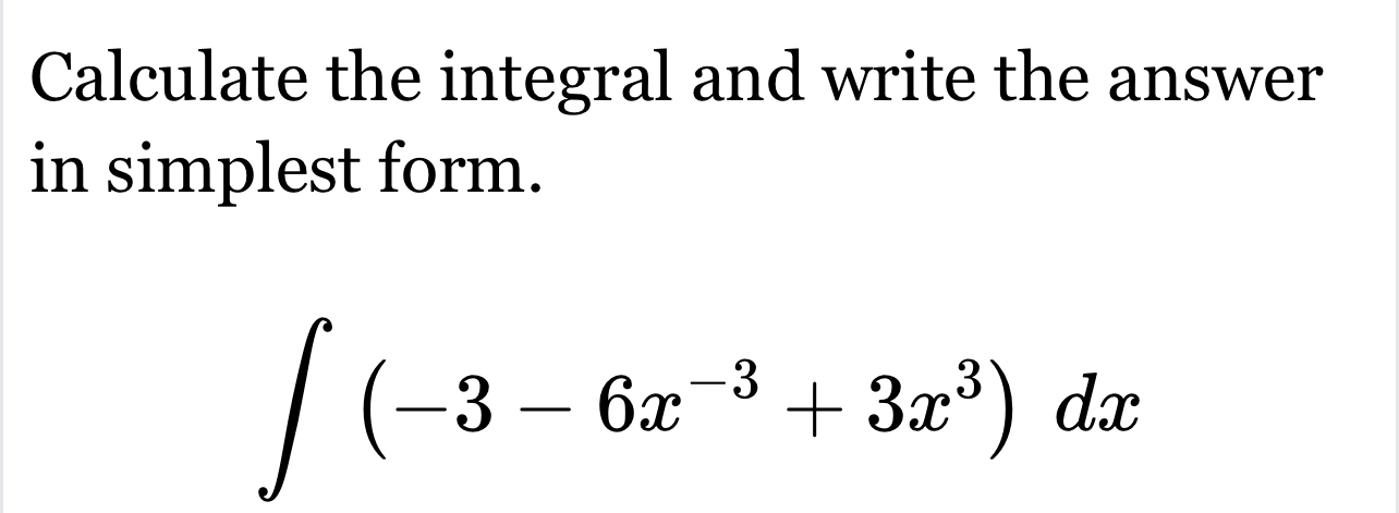 Solved Calculate the integral and write the answer in | Chegg.com