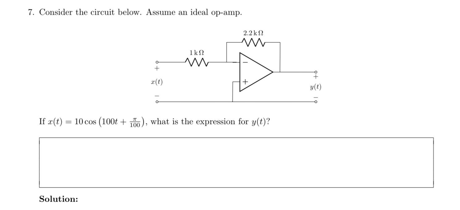 Solved Consider the circuit below. Assume an ideal | Chegg.com