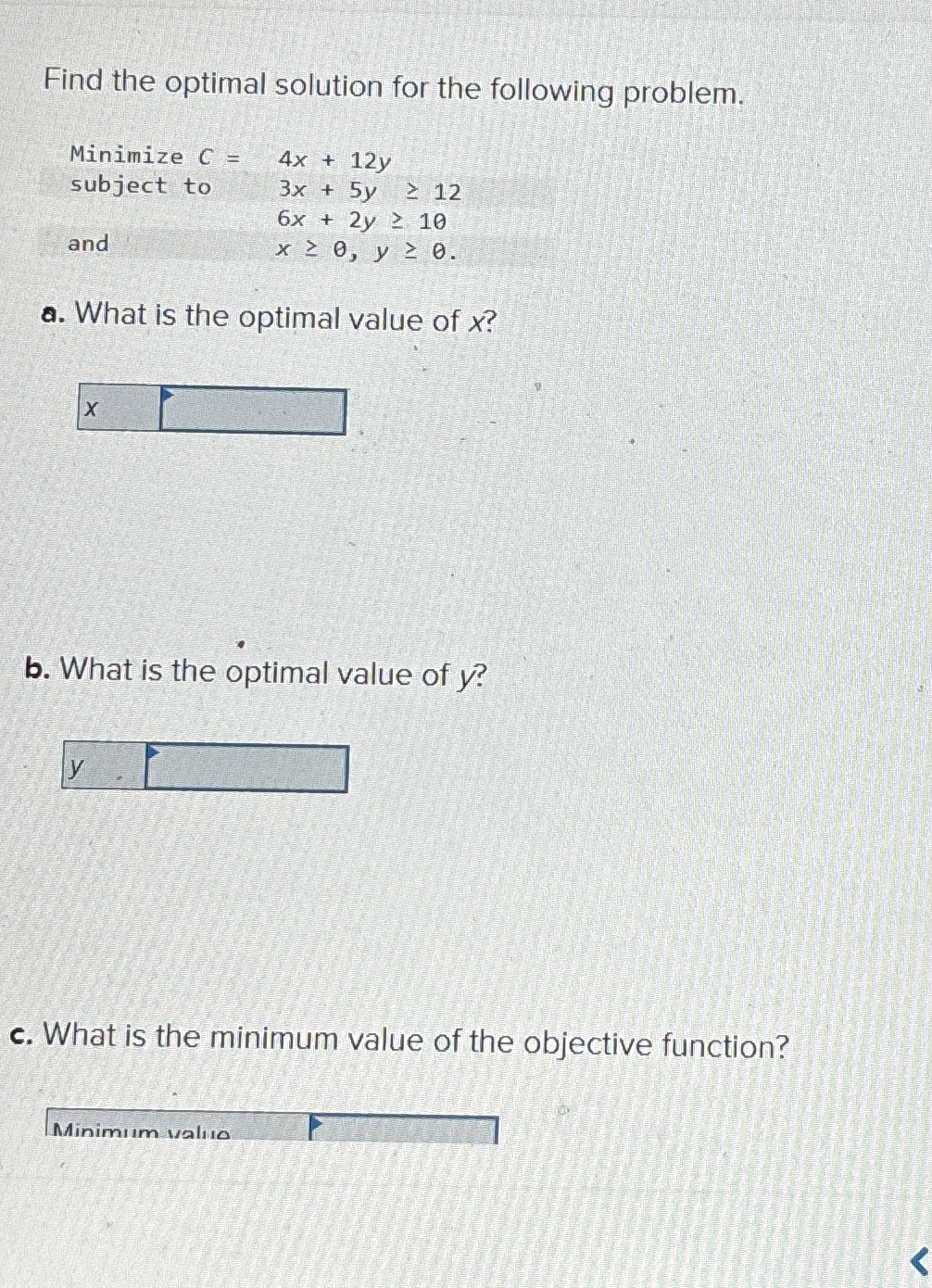 Solved Find the optimal solution for the following problem. | Chegg.com