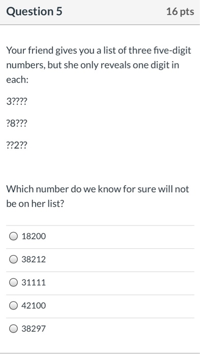 Solved Question 1 17 pts Which of these sets have the same | Chegg.com