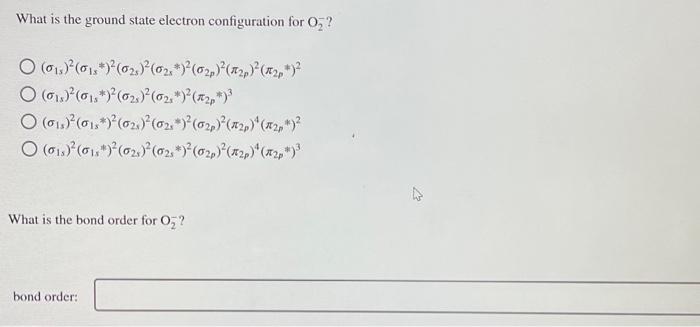 Solved What is the ground state electron configuration for | Chegg.com