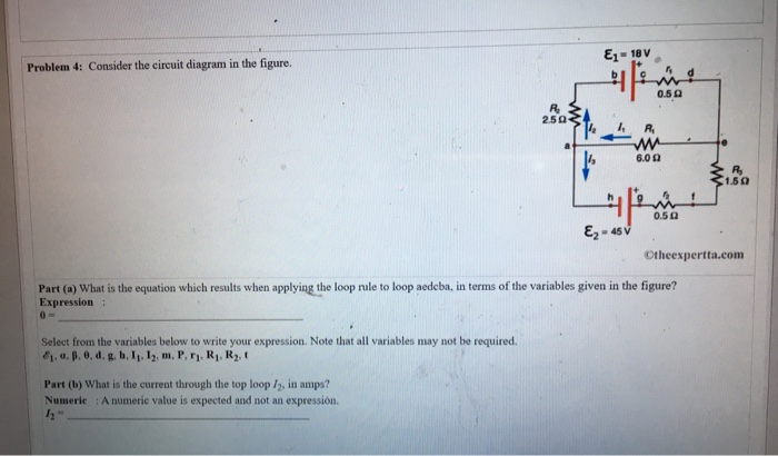 Solved Problem 4: Consider The Circuit Diagram In The | Chegg.com