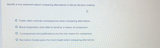 Solved Identify a true statement about comparing | Chegg.com