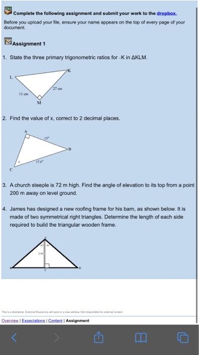 Solved Complete the following assignment and submit your | Chegg.com
