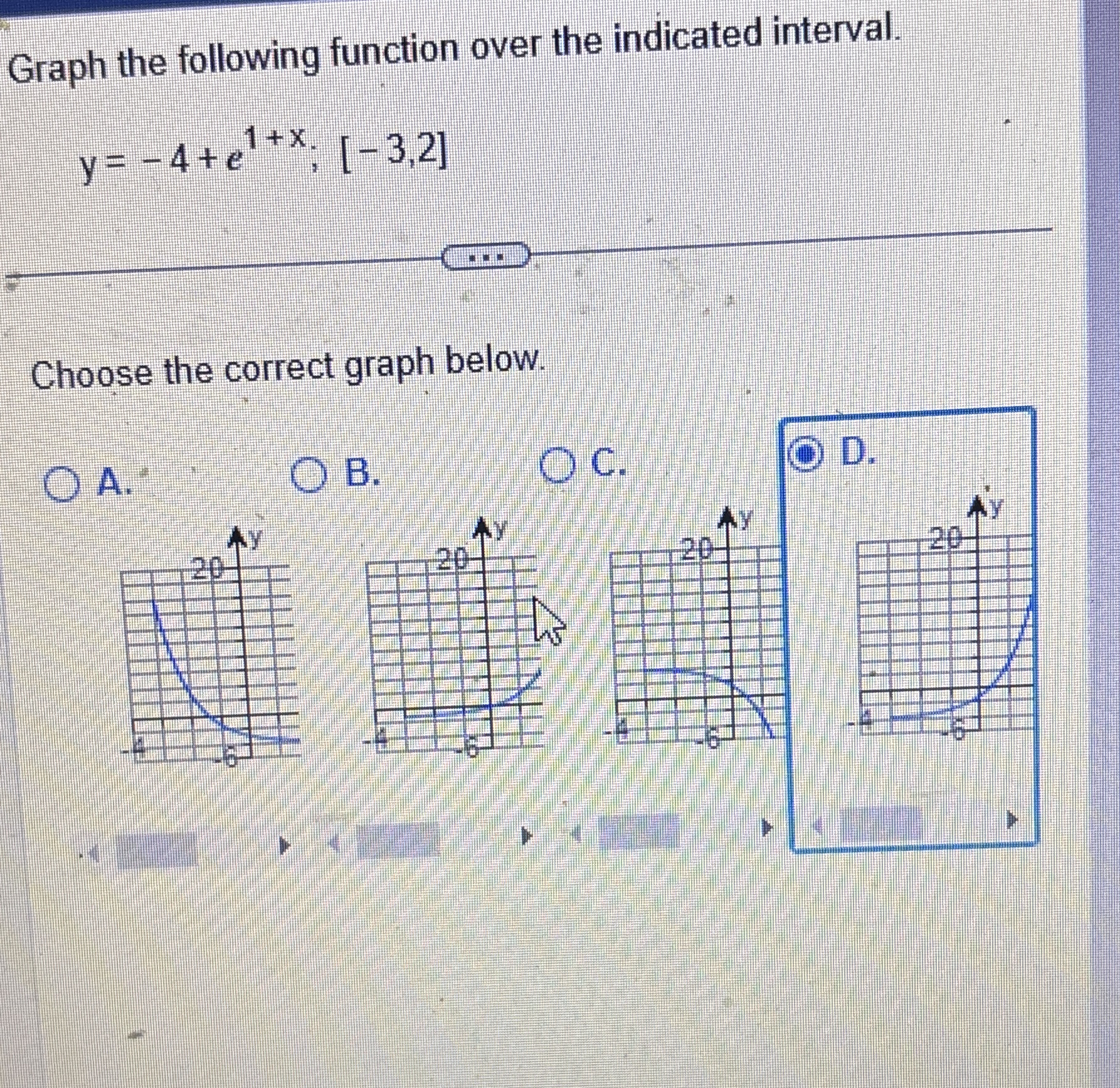 Solved Graph the following function over the indicated | Chegg.com