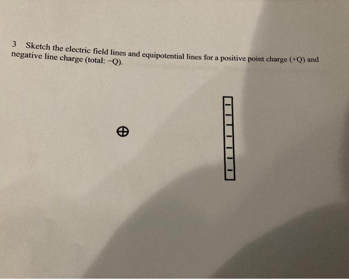 Solved 3 Sketch the electric field lines and equipotential | Chegg.com
