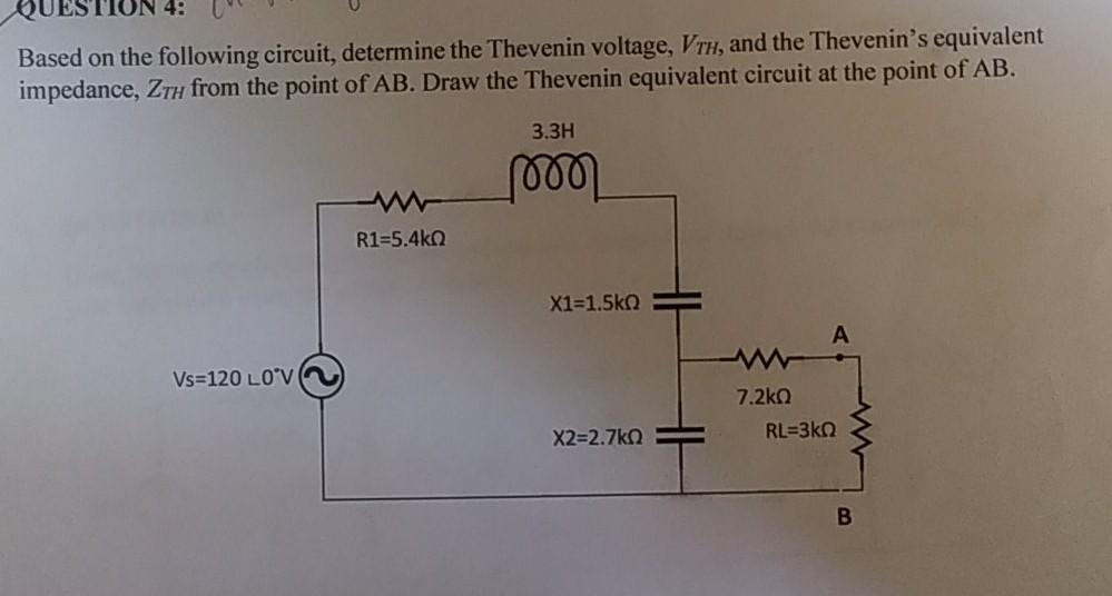 Solved Based on the following circuit, determine the | Chegg.com