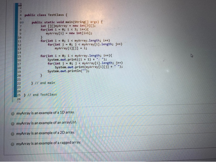 Solved 8 9 10 11 3 4 public class TestClass { 5 be public | Chegg.com