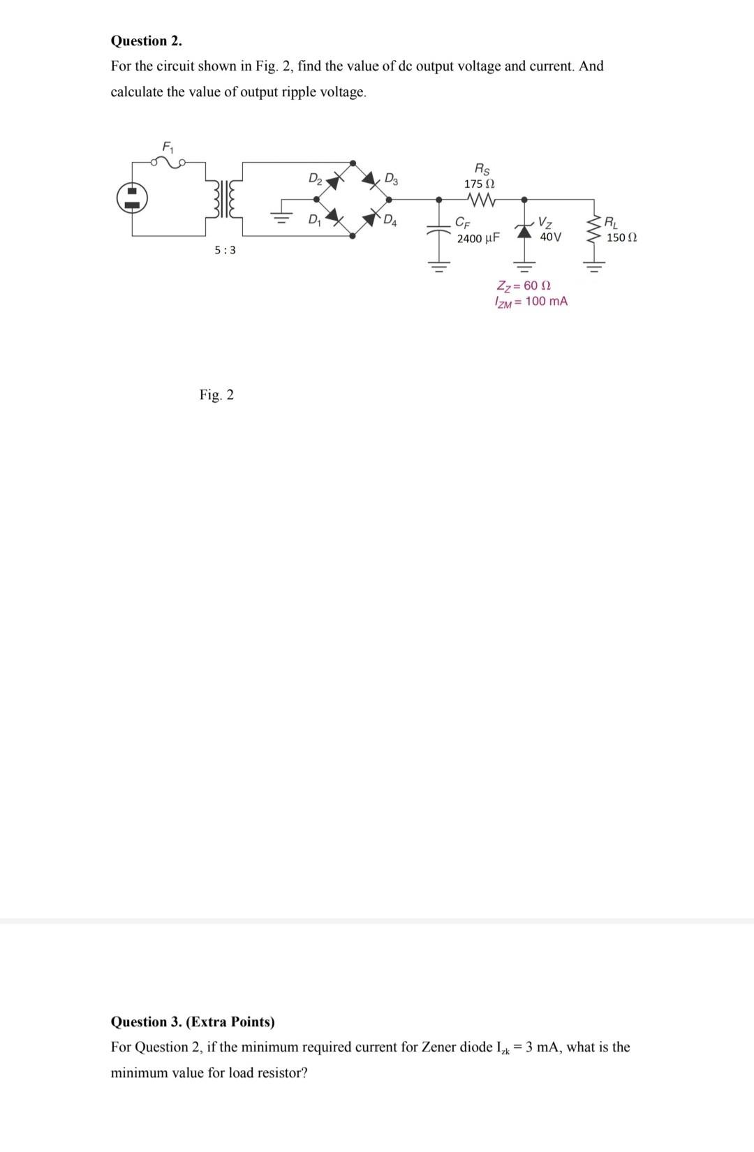 Solved Question 1. For The Circuit Shown Below, If The Load | Chegg.com