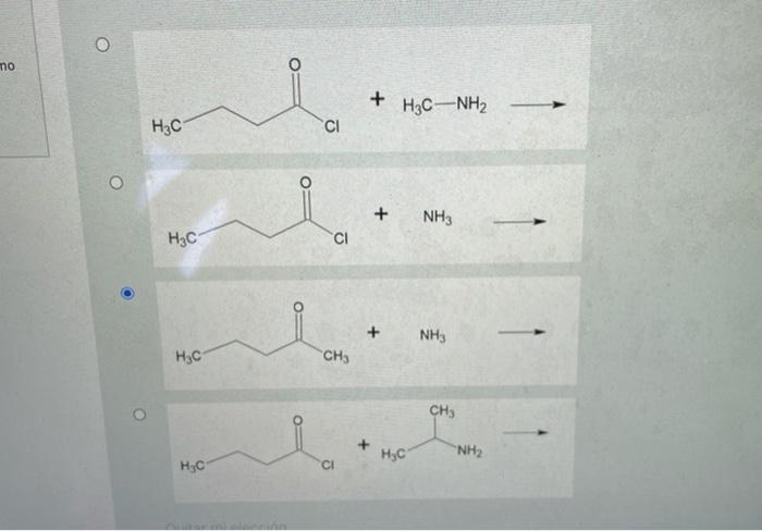 Solved Mo + H3C-NH2 нс СІ + NH3 HC сі + NH3 нус сн. CH + нс | Chegg.com