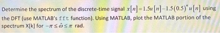 Solved Determine the spectrum of the discrete-time signal | Chegg.com