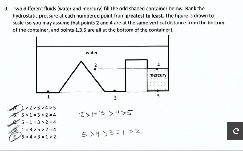 Solved by an EXPERT Two different fluids (water ﻿and mercury) ﻿fill the ...