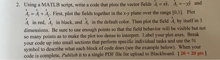 Solved 1 1 2. Using a MATLB script, write a code that plots | Chegg.com