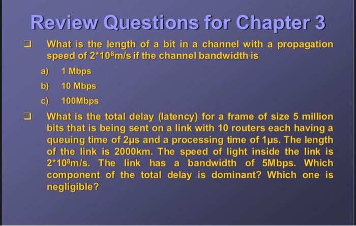 Solved Review Questions for Chapter 3 Name the three type of | Chegg.com