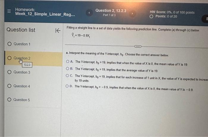 Solved Question list Question 1 Question 2 13.2 .3 Question | Chegg.com