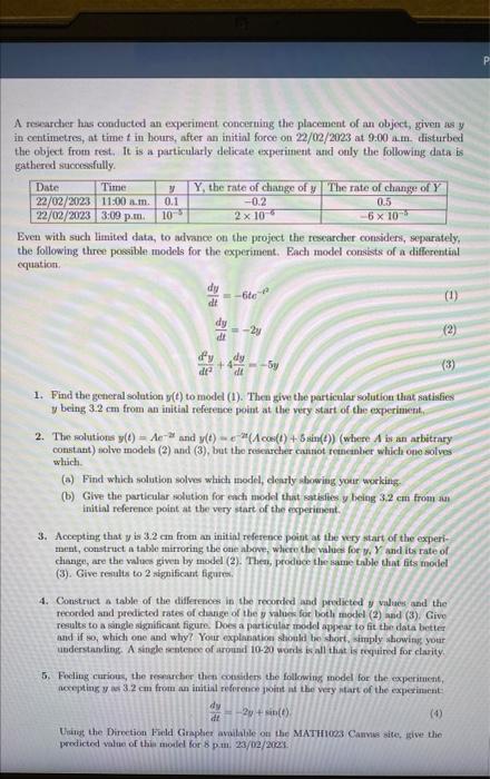 Solved A resardver has conducted an experiment concerning | Chegg.com