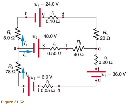 Solved: Apply the junction rule at point a in Figure 21.52.... | Chegg.com