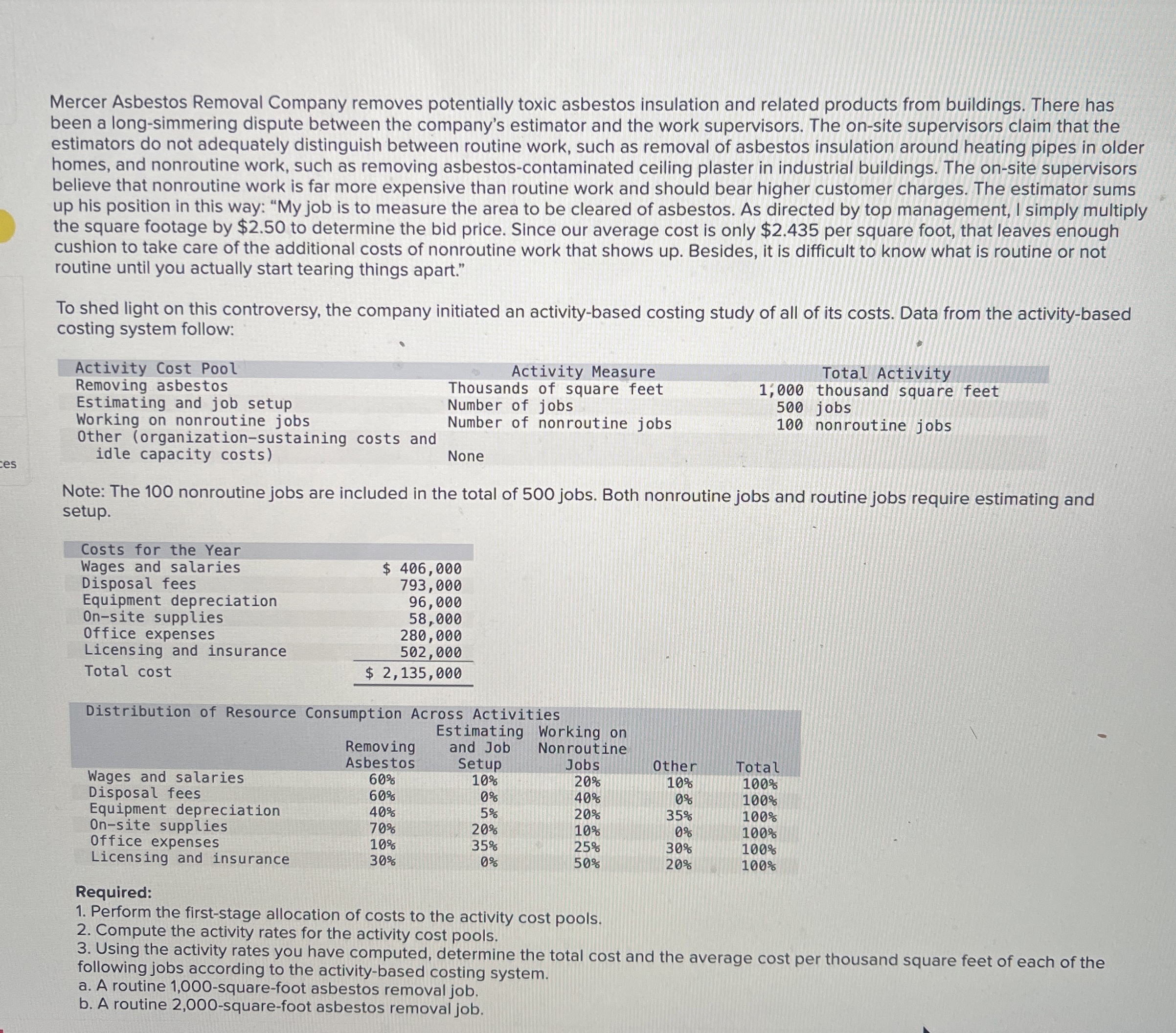 Solved Mercer Asbestos Removal Company removes potentially