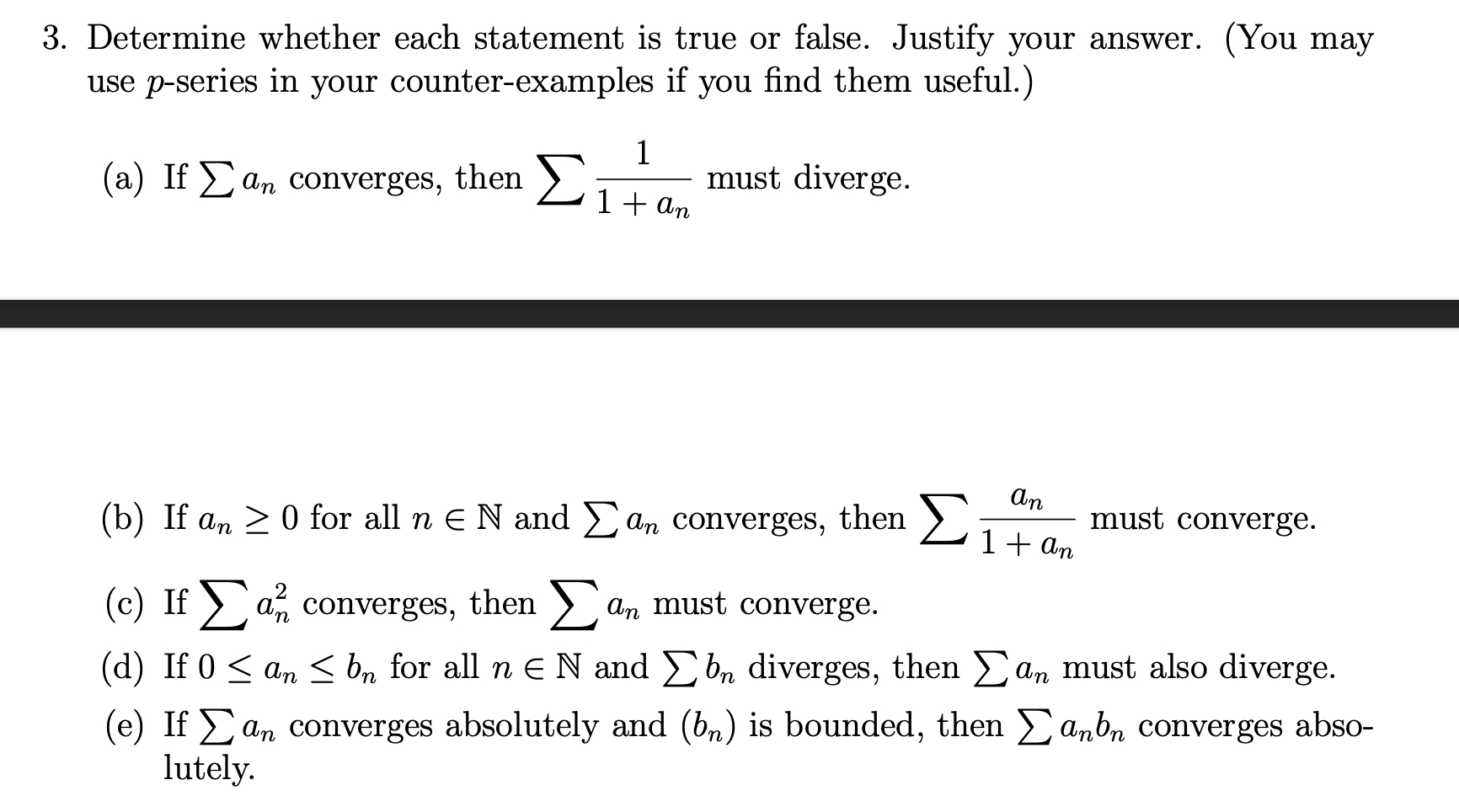 Solved Determine whether each statement is true or false. | Chegg.com