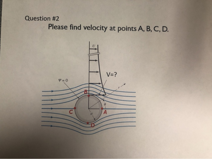 Solved Question #2 Please find velocity at points A, B, C, | Chegg.com