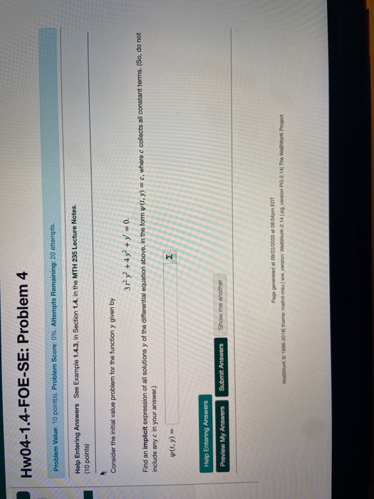 Solved Problem Value: 10 point(s). Problem Score: 0%. | Chegg.com