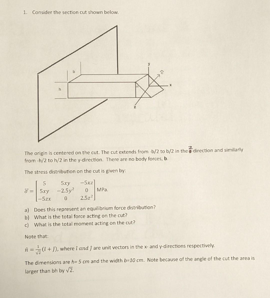 Solved B/2 To -b/2 In Z Direction Not In X Direction. Please | Chegg.com