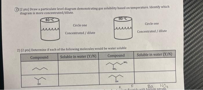 Solved 1 2 Pts Draw A Particulate Level Diagram 