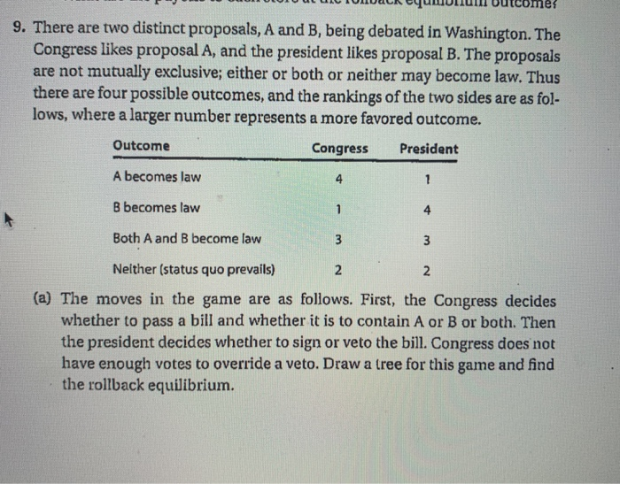 Solved 9. There Are Two Distinct Proposals, A And B, Being | Chegg.com