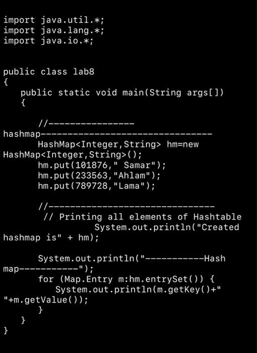 Solved HashMap and Hashtable store key and value pairs in a