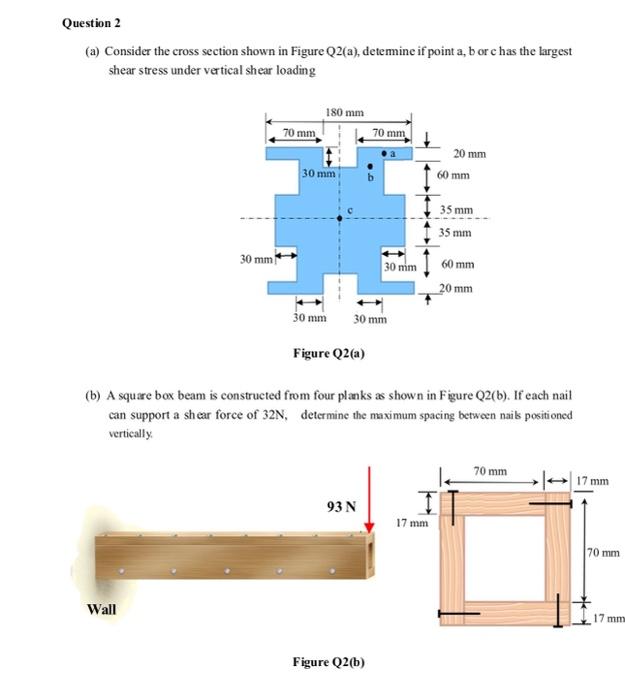 [solved] A Consider The Cross Section Shown In Figure Q2