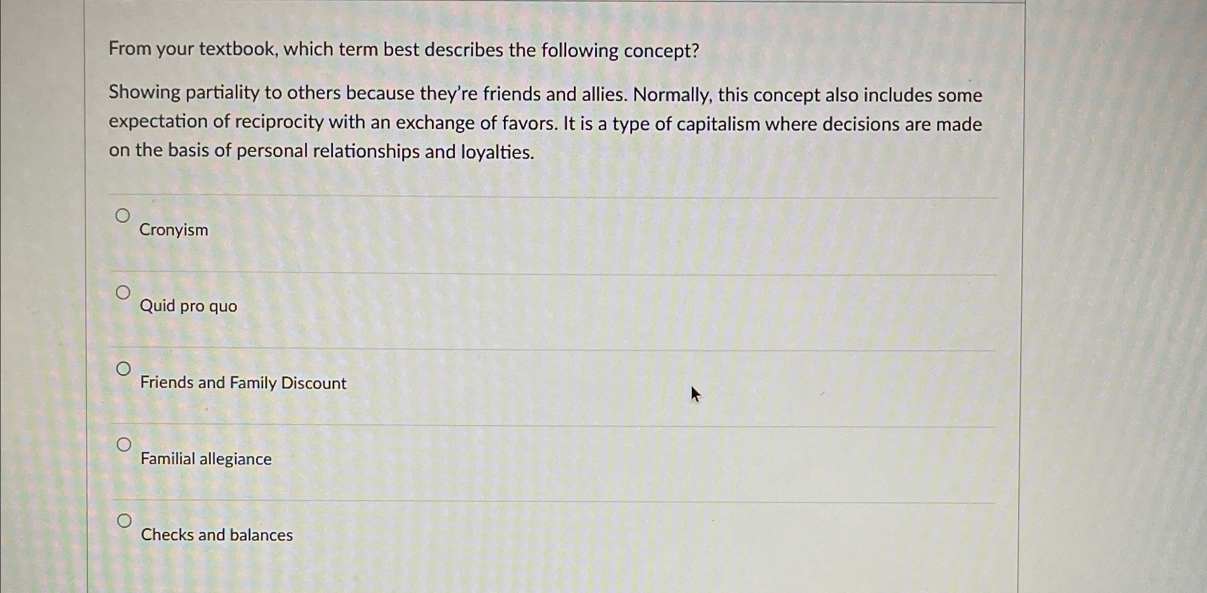 Solved From your textbook, which term best describes the | Chegg.com