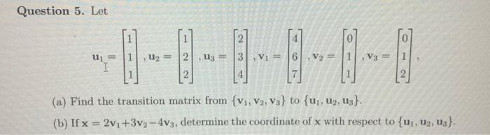 Solved Question 5 Let U1u2u3v1v2v3 As Photo Showsa 3414