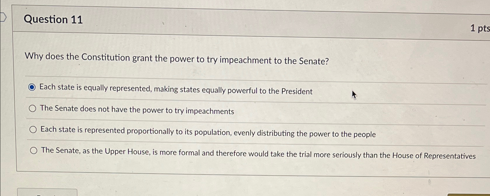 Solved Question 11Why does the Constitution grant the power 