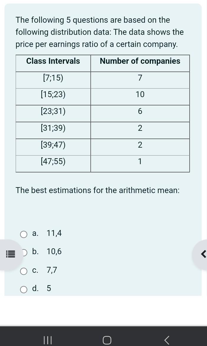 Solved The following 5 questions are based on the following | Chegg.com