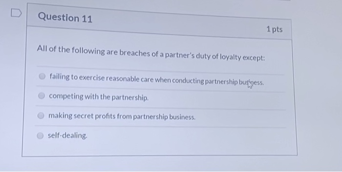 Solved Question 11 1 pts All of the following are breaches | Chegg.com