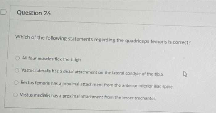 Solved Question 26 Which of the following statements | Chegg.com