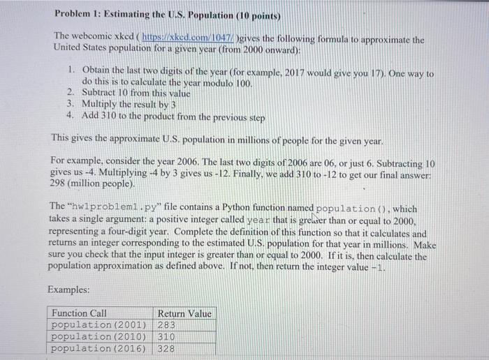 Solved The goal of this assignment is to help you solve | Chegg.com
