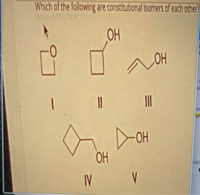 Solved Which of the following are constitutional Isomers of | Chegg.com