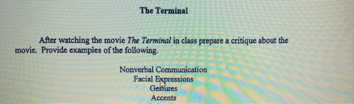 Is it possible for the events of the movie 'The Terminal' to