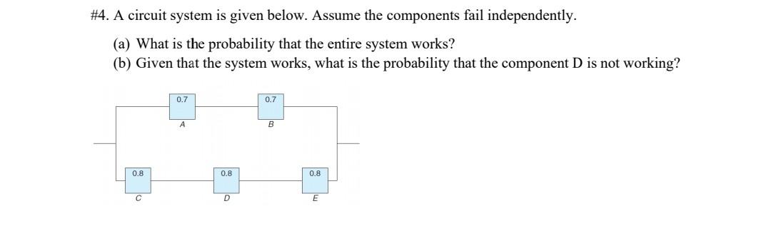 Solved #4. A circuit system is given below. Assume the | Chegg.com