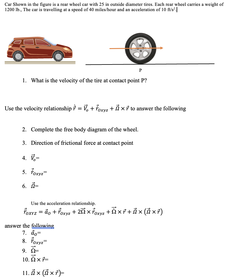 Solved Car Shown in the figure is a rear wheel car with 25 | Chegg.com