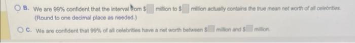 Solved Listed Below Are The Amounts Of Net Worth (in Milions | Chegg.com