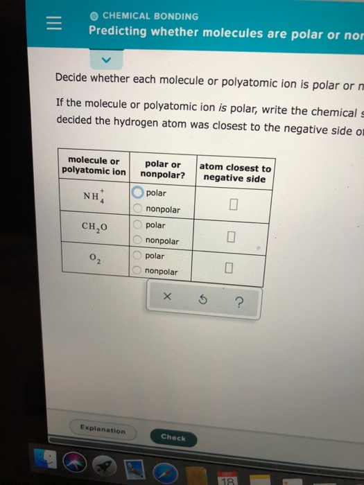 Solved: CHEMICAL BONDING Predicting Whether Molecules Are ...