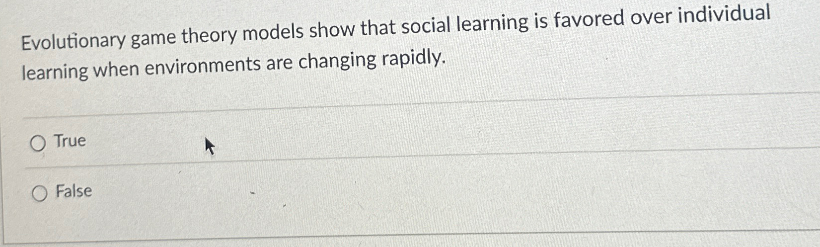 Solved Evolutionary game theory models show that social | Chegg.com