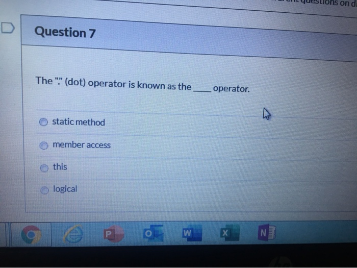 dot member access operator
