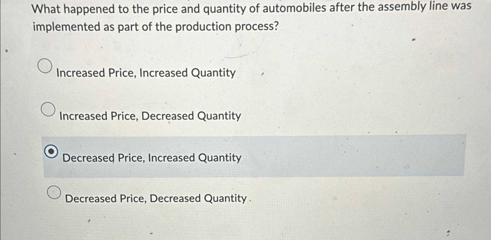 Solved What happened to the price and quantity of | Chegg.com